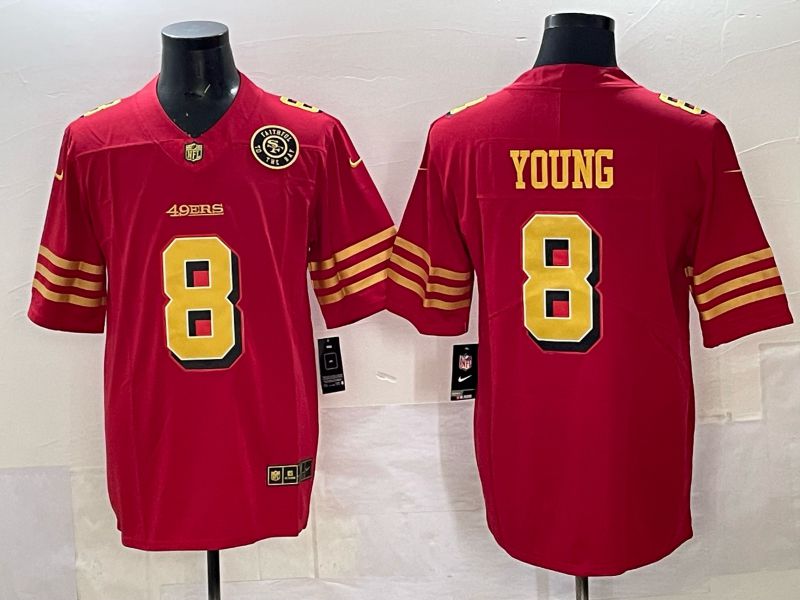 Men Nike San Francisco 49ers 8 Young Red Limited NFL 2025 Jersey 0021